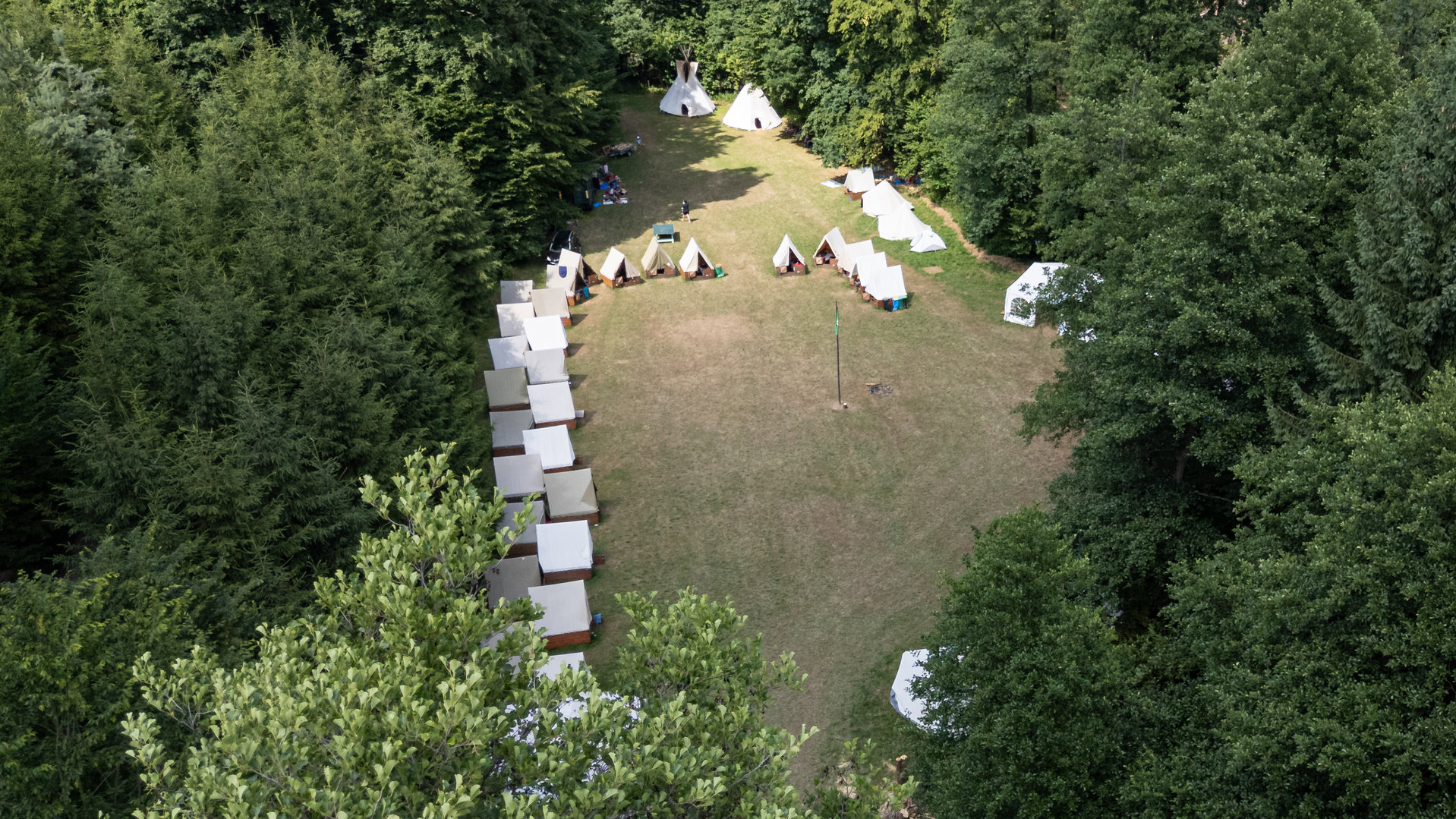 Pohled na tábor na Doubravě