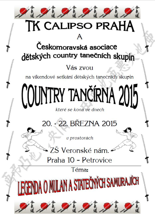 TK Calipso Praha a CCCDCA zvou na další oblíbenou Tančírnu